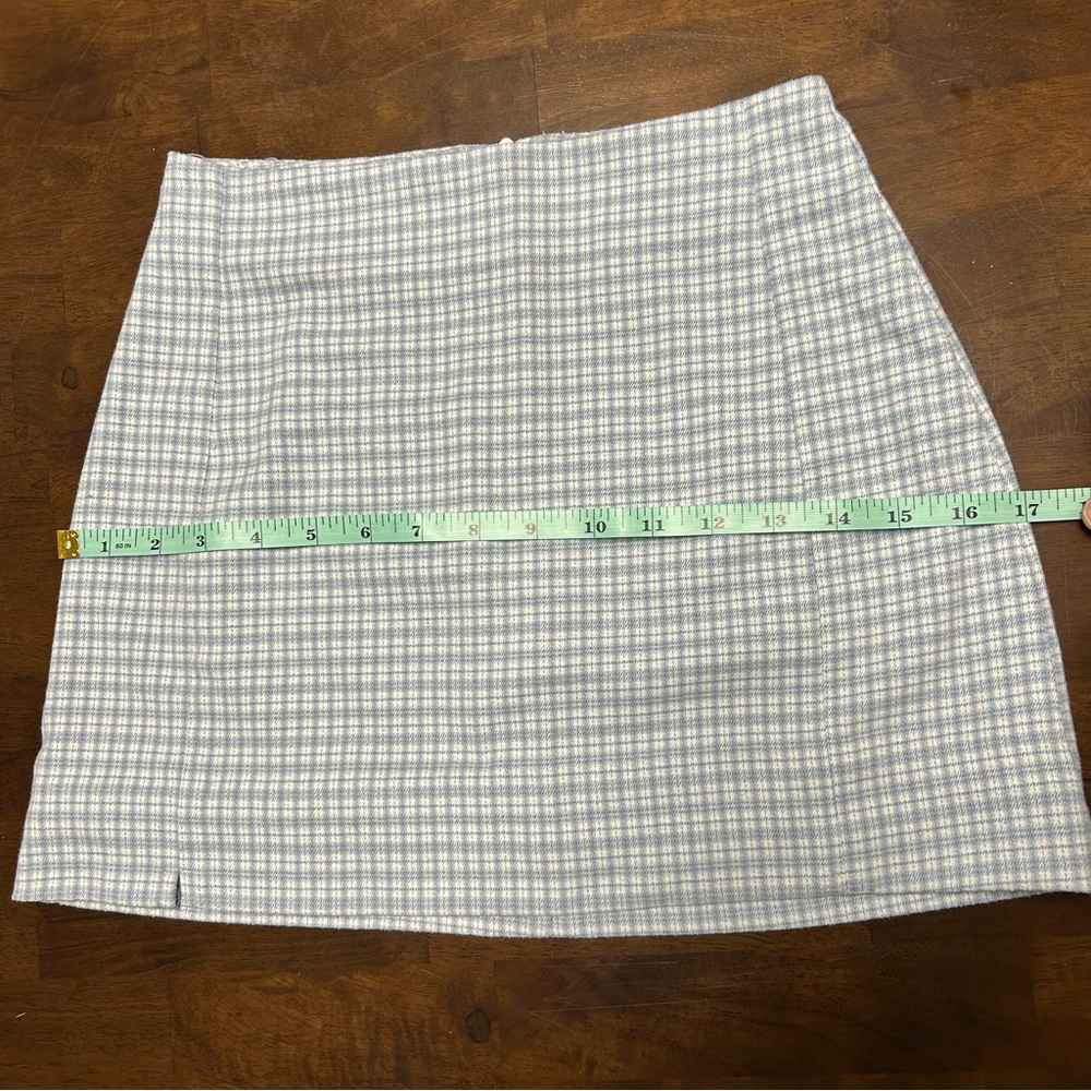 Brandy Melville Light Blue Plaid mini skirt - Picture 8 of 10